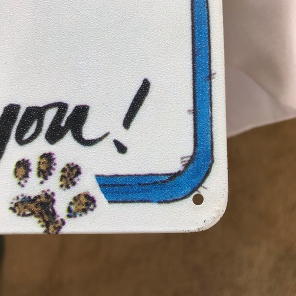 Metal Cat Sign Artwork Please Don’t Let The Cat Out. No Matter What It Tells U - Picture 8 of 9